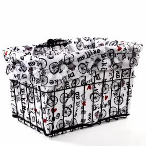 Cruiser Candy Reversible Bike Basket Liner I Love My Basket Liner