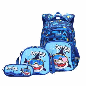 CUSANGEL - Cute shark Cartoon school Bag