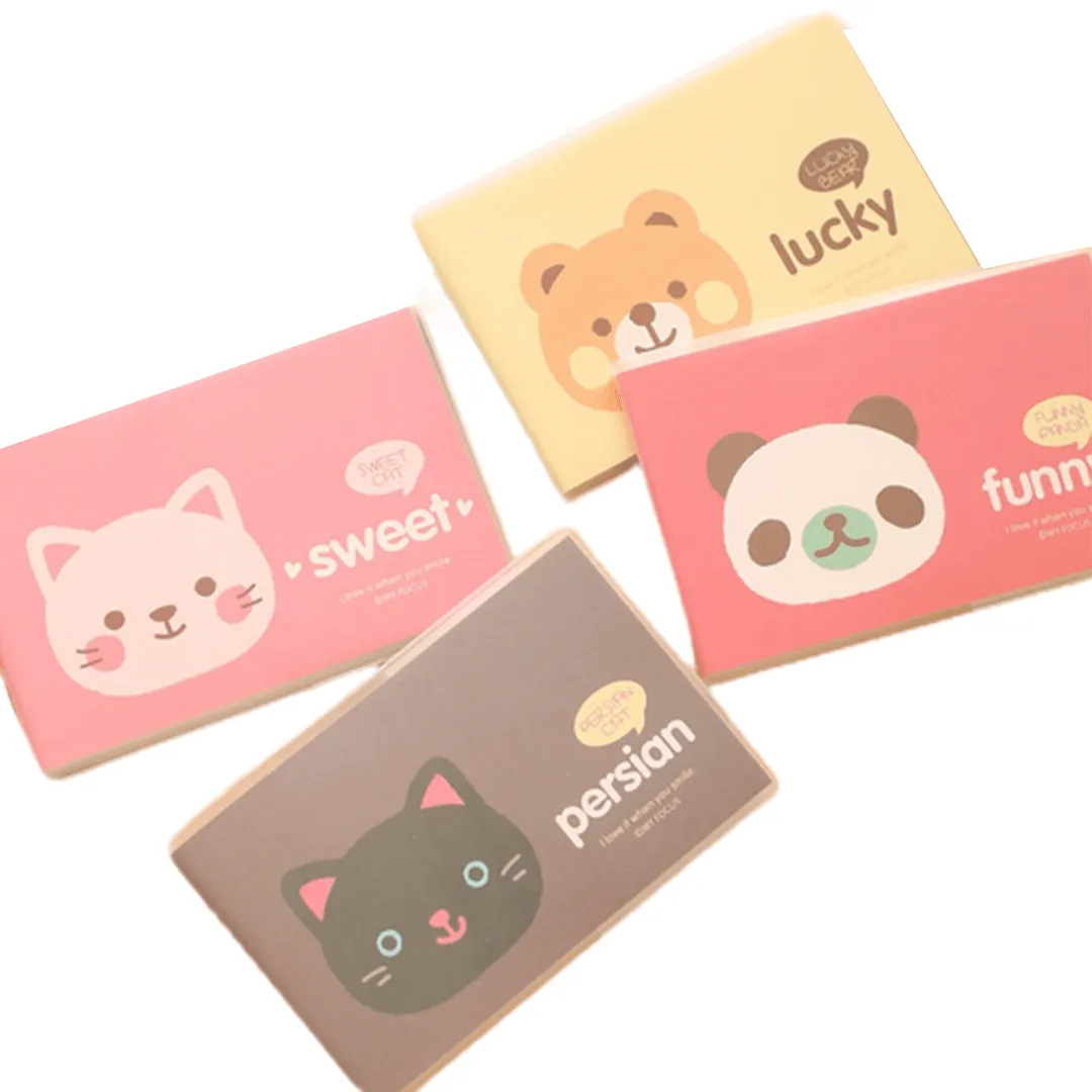 Cute Animal Avatars Plastic Cover Pocket Book Blank Inner Pages 40 Sheets into Random Shipment NP-H7TAW-310