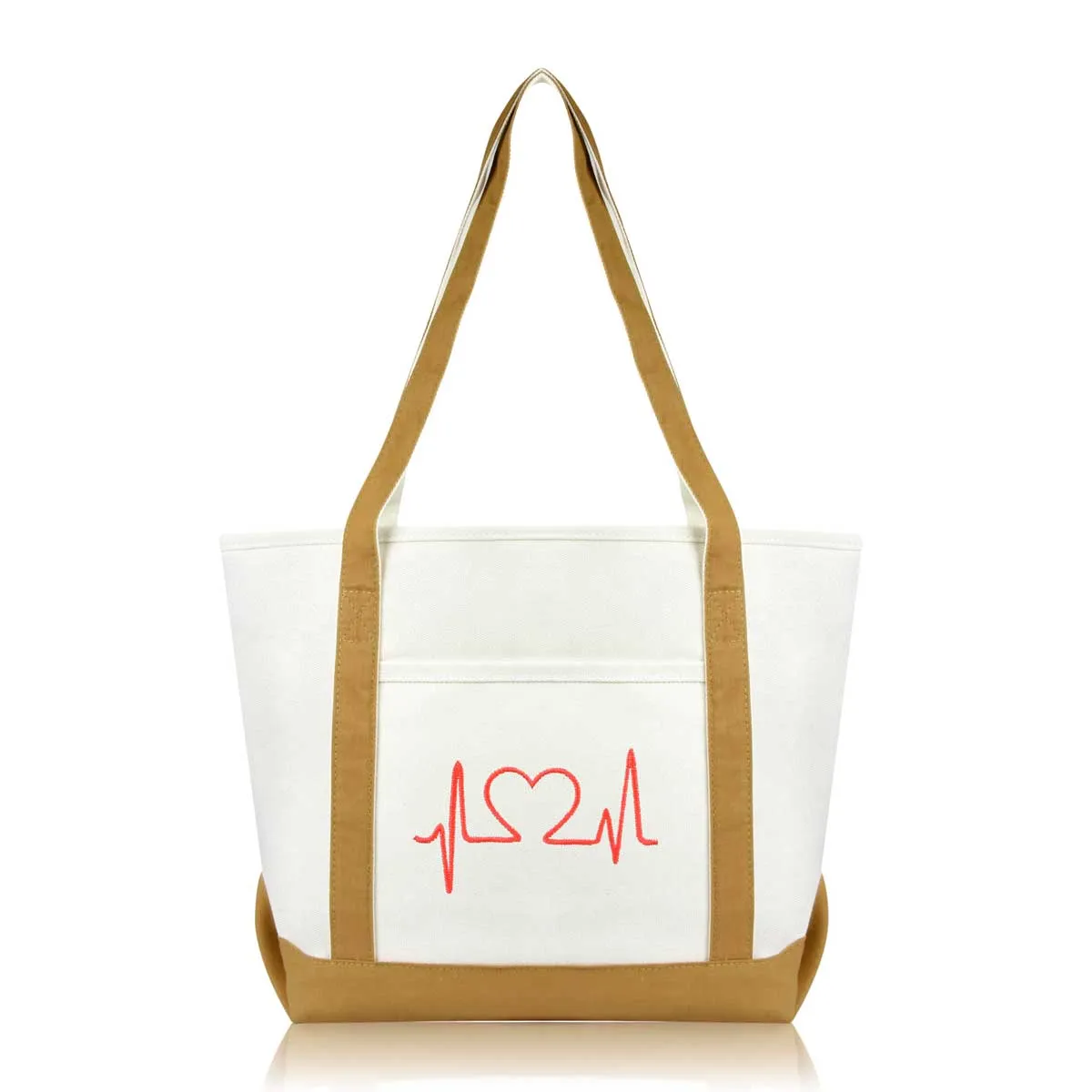 Dalix Heartbeat Tote Bag