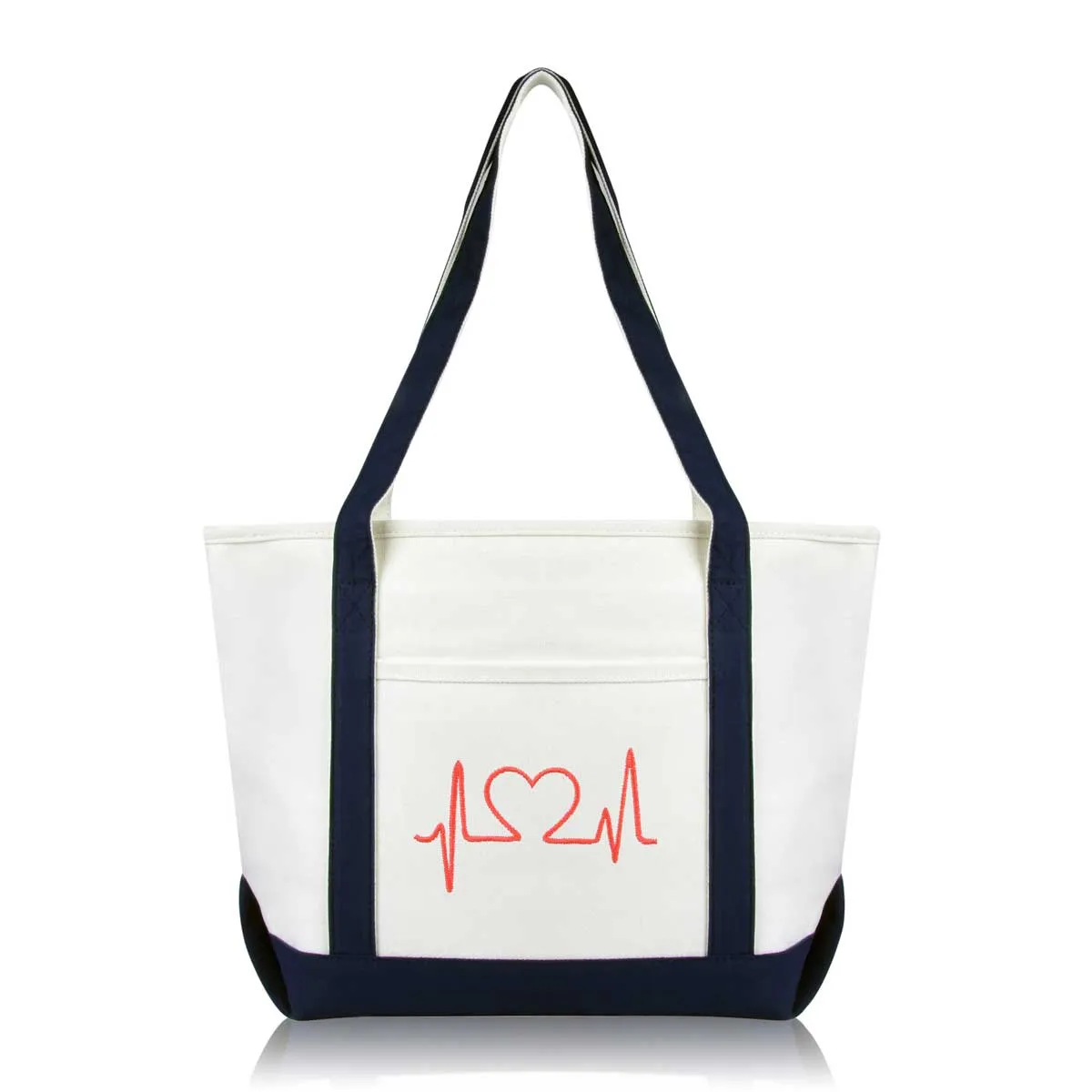 Dalix Heartbeat Tote Bag