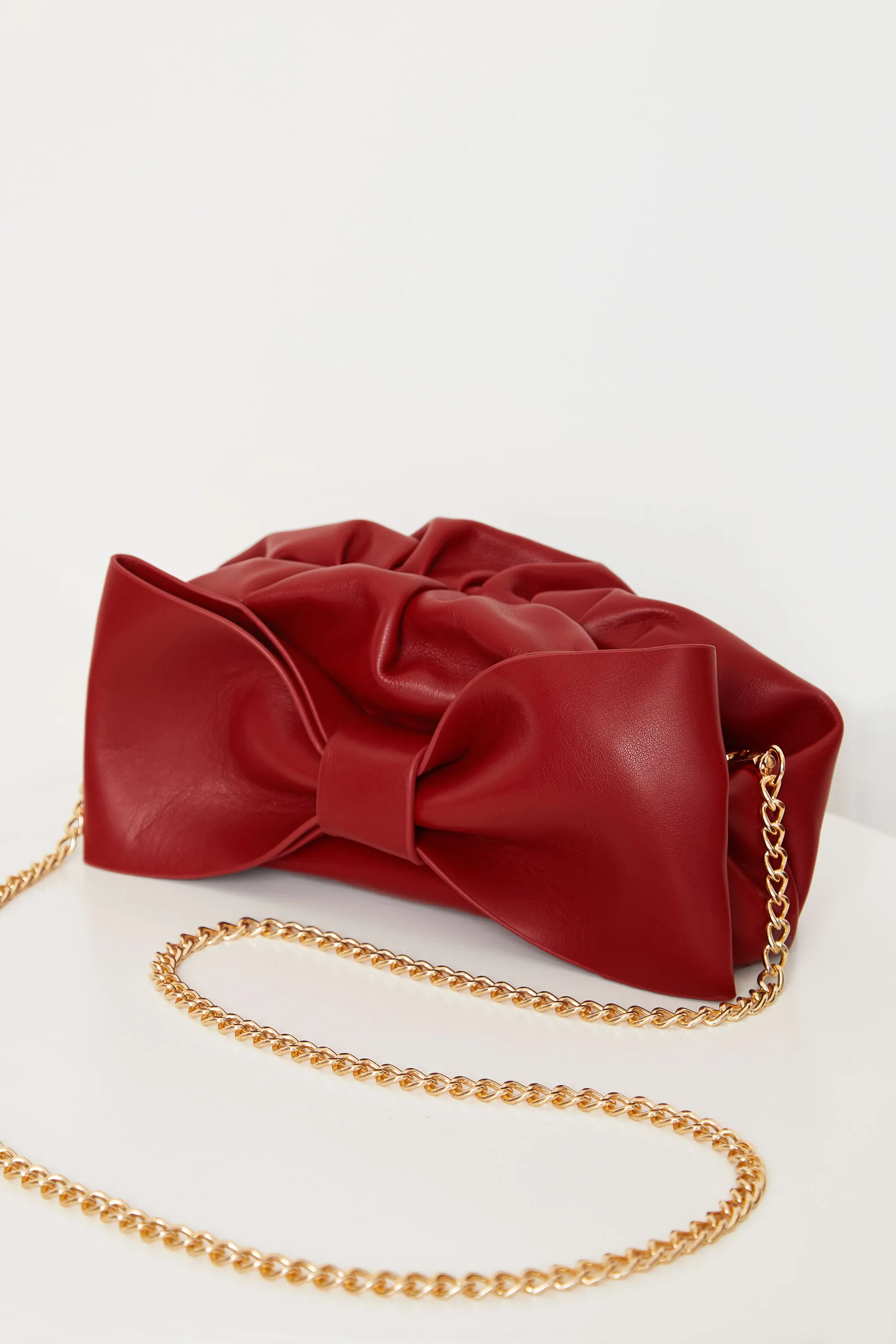 Davina Red Bow Clutch