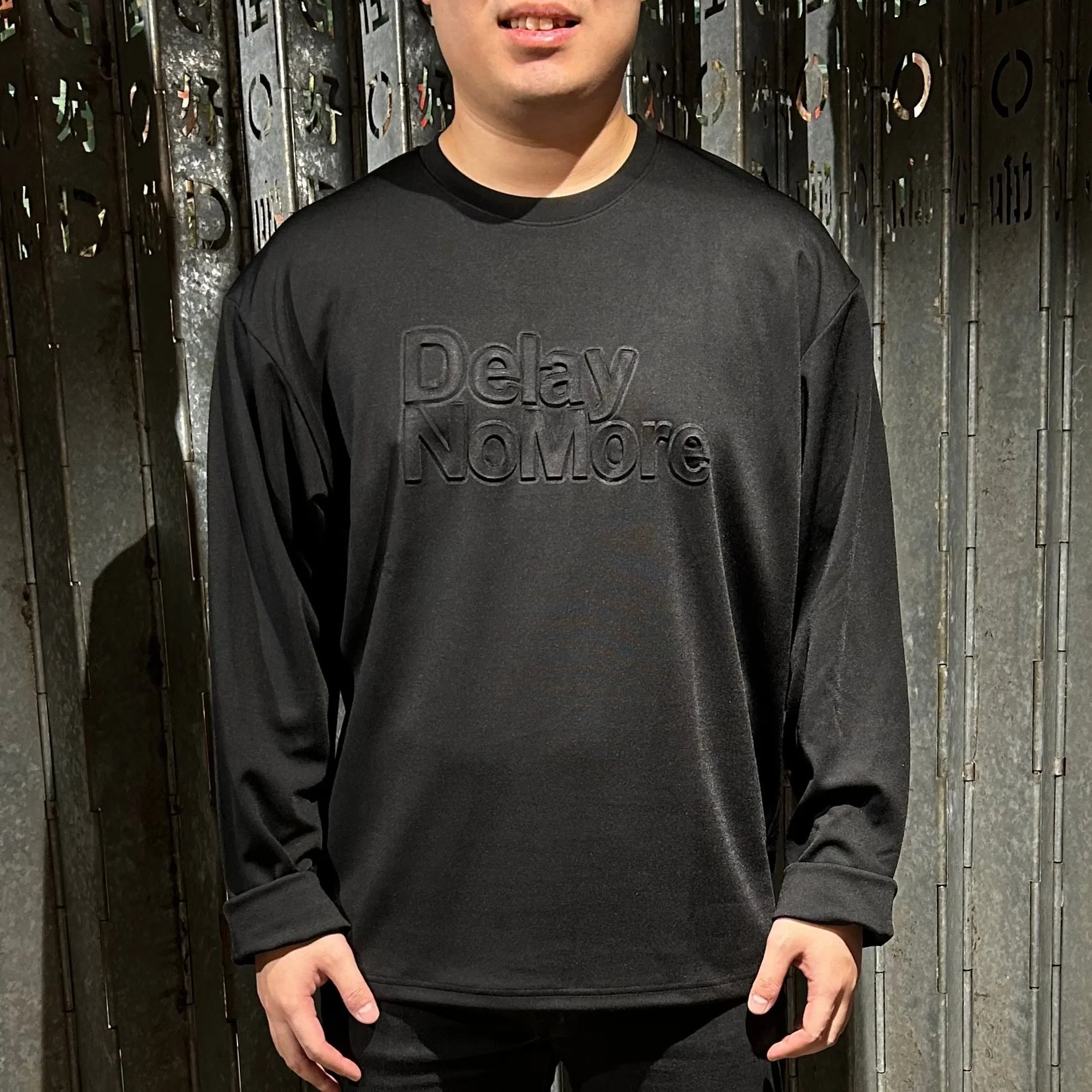 Delay No More Long Sleeve Shirt, Black