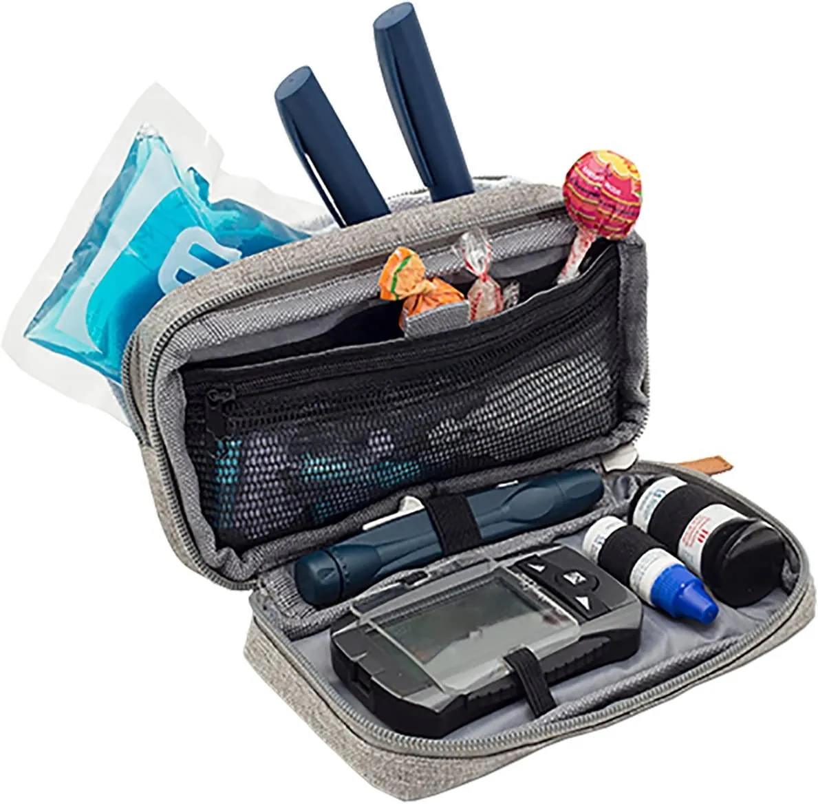 Elegant Grey Thermo-Insulated Diabetic Bag