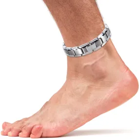 Elegant Titanium Magnetic Therapy Anklet For Men and Women (Silver)