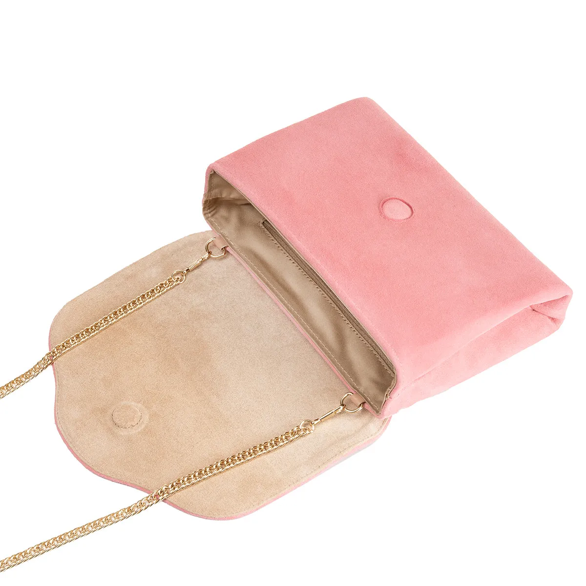 Ellie Clutch Bag - Candy Pink Suede