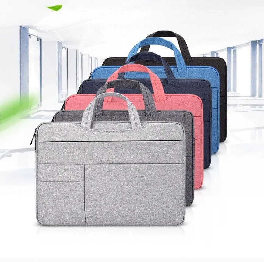 Essential Waterproof Laptop Hand Bag For 15.6 Inch- Grey