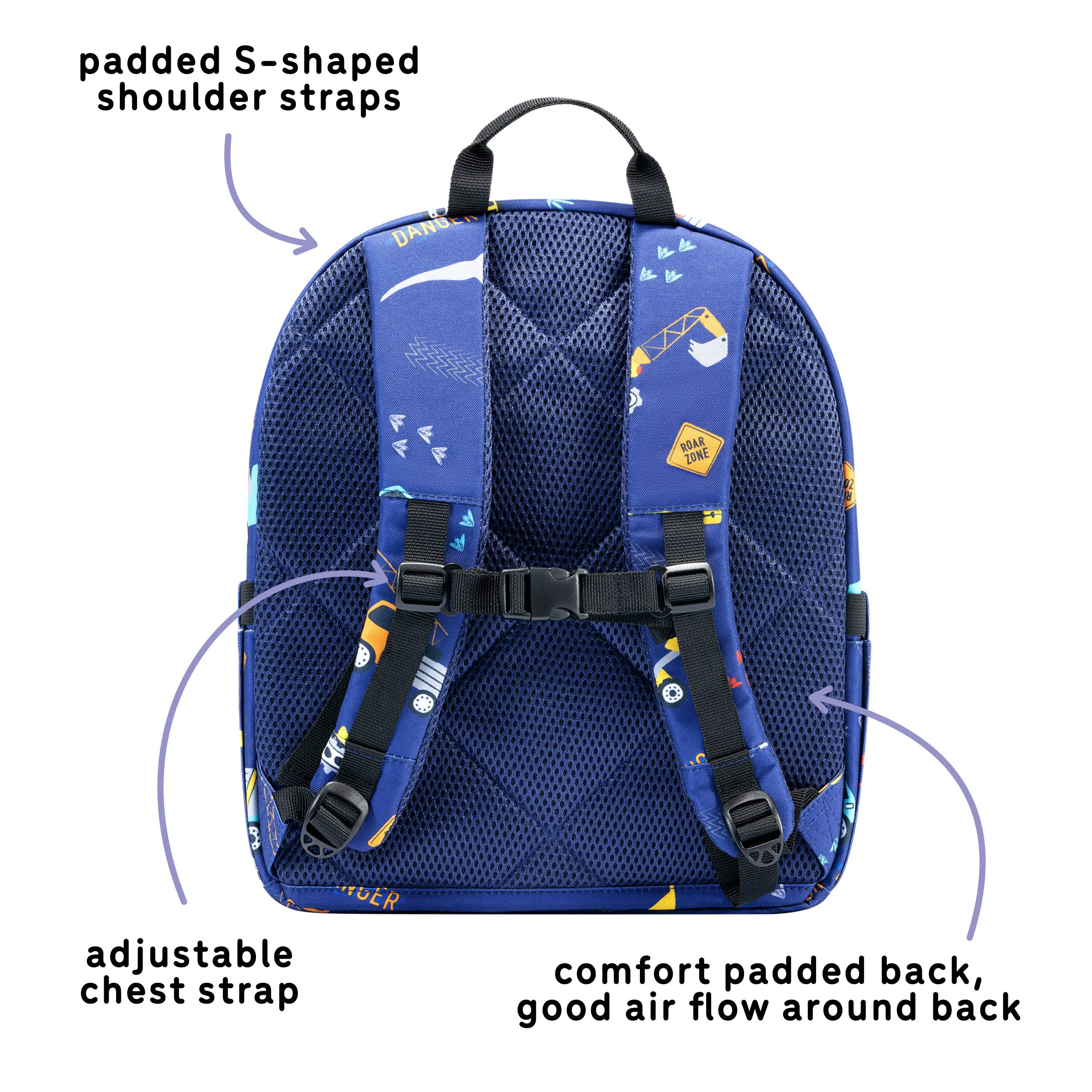 Ethan Backpack-Blue Dinosaur: Blue Dinosaur