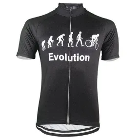 Evolution Of Man Cycling Jersey - Black