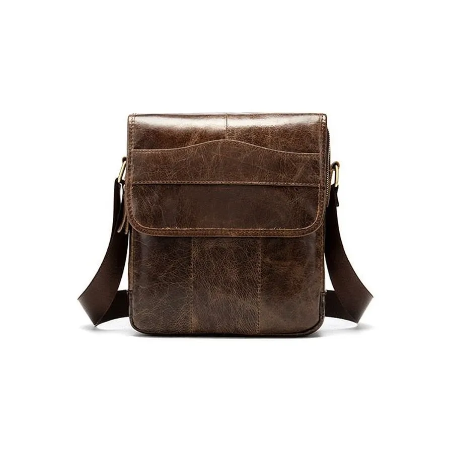 ExoticLux Leather Solid Pattern Crossbody Messenger Bag