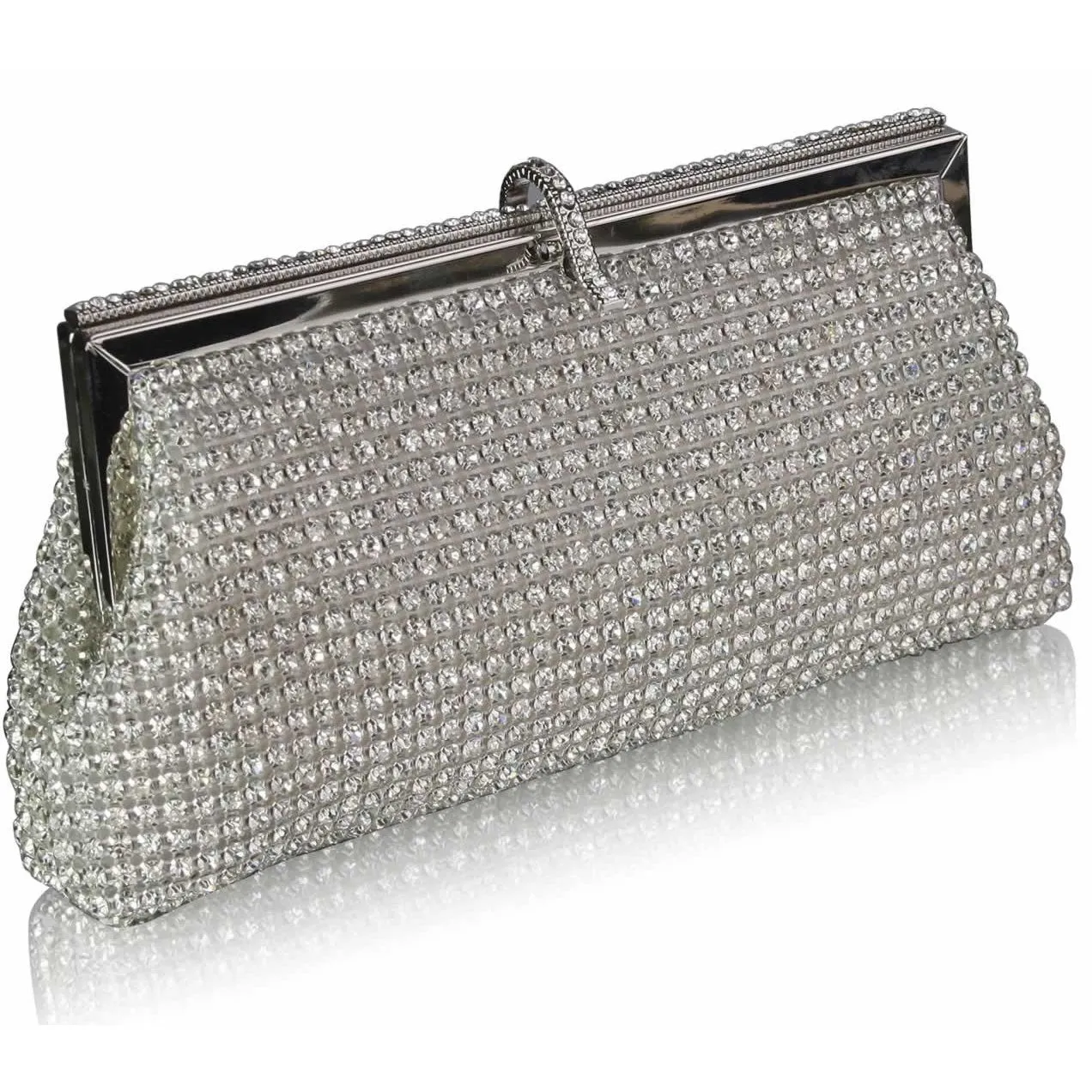 Farrah Crystal Encrusted Clutch