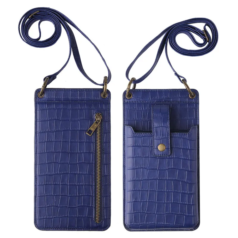 Fashion Ladies Crocodile Pattern One-Shoulder Crossbody Cellphone Bag