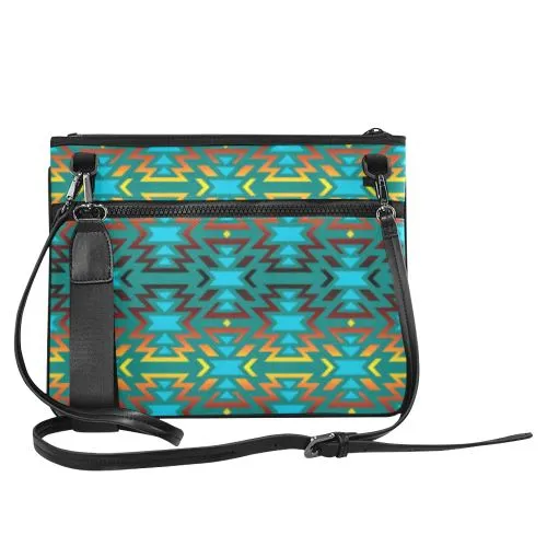 Fire Colors and Sky Deep Lake Slim Clutch Bag