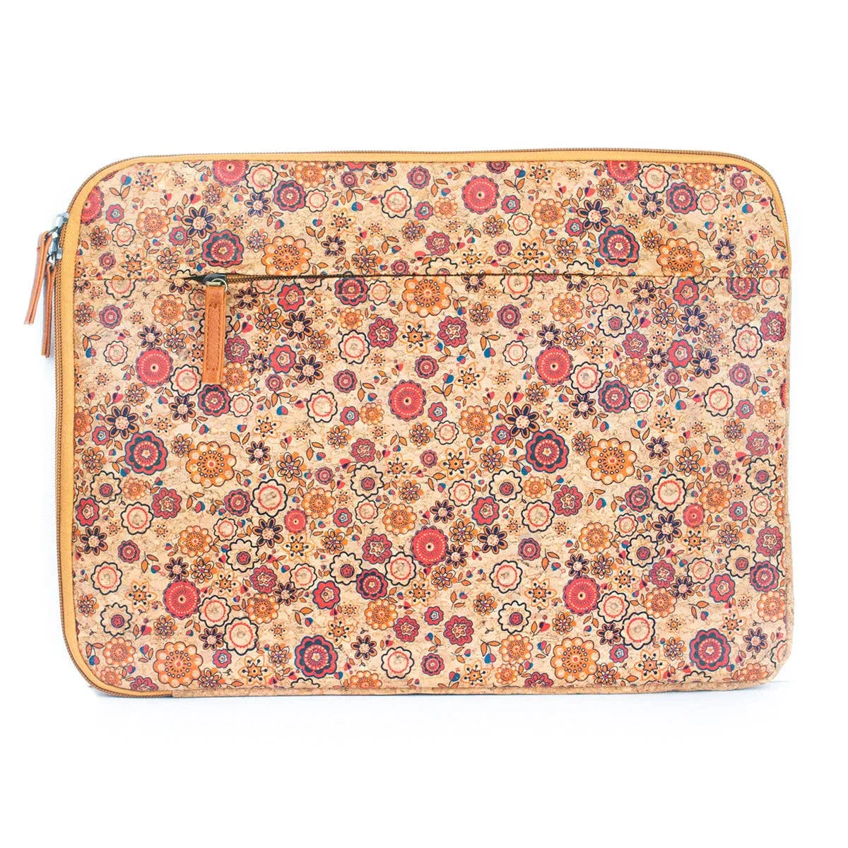 Flash Sale Natural Cork and Printed Notebook Laptop Sleeve - BAGF-074