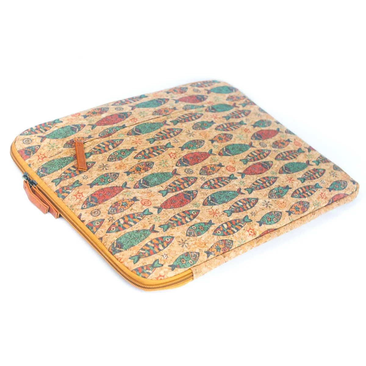 Flash Sale Natural Cork and Printed Notebook Laptop Sleeve - BAGF-074