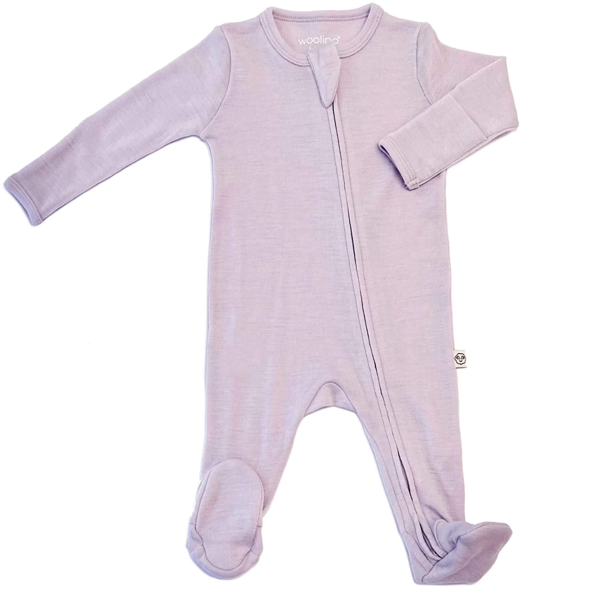 Footie Pajamas, Merino Wool, Lilac