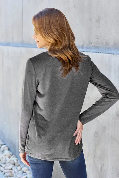 Full Size Round Neck Long Sleeve Top