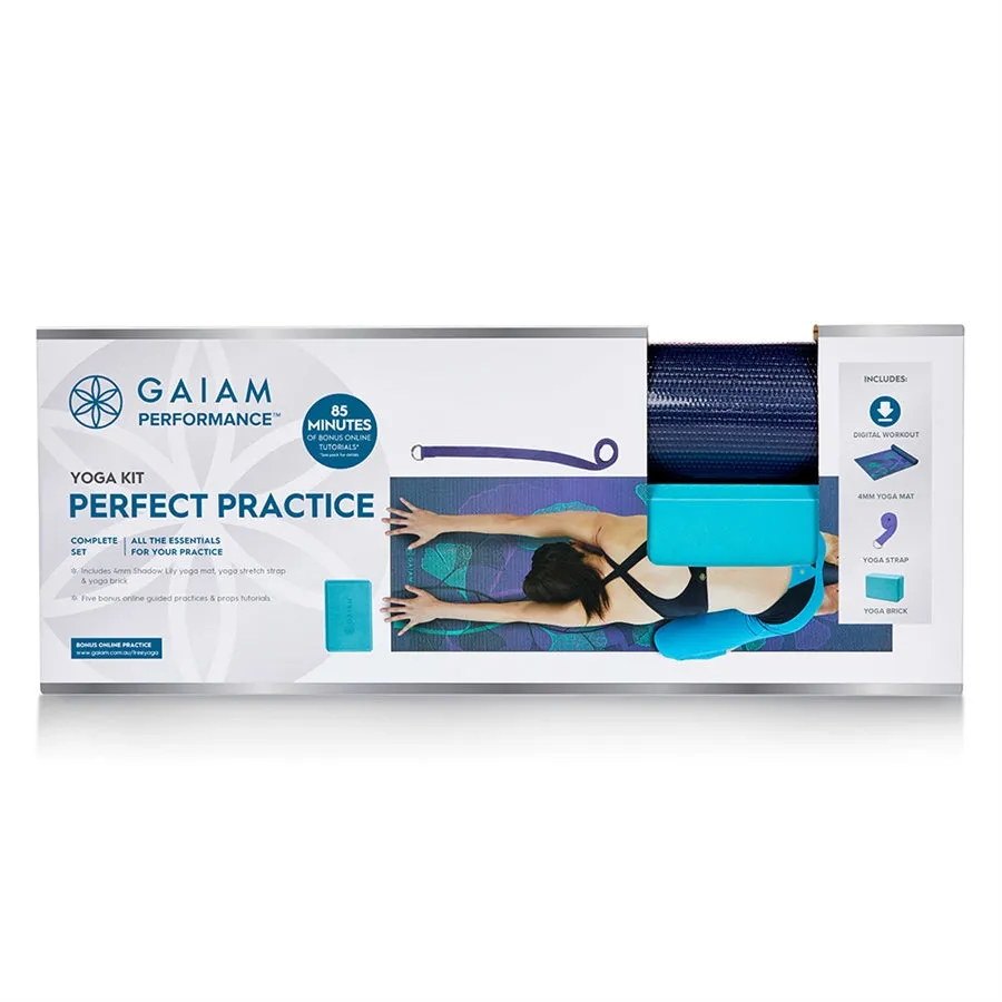 Gaiam Performance Perfect Practice Yoga Kit Purple