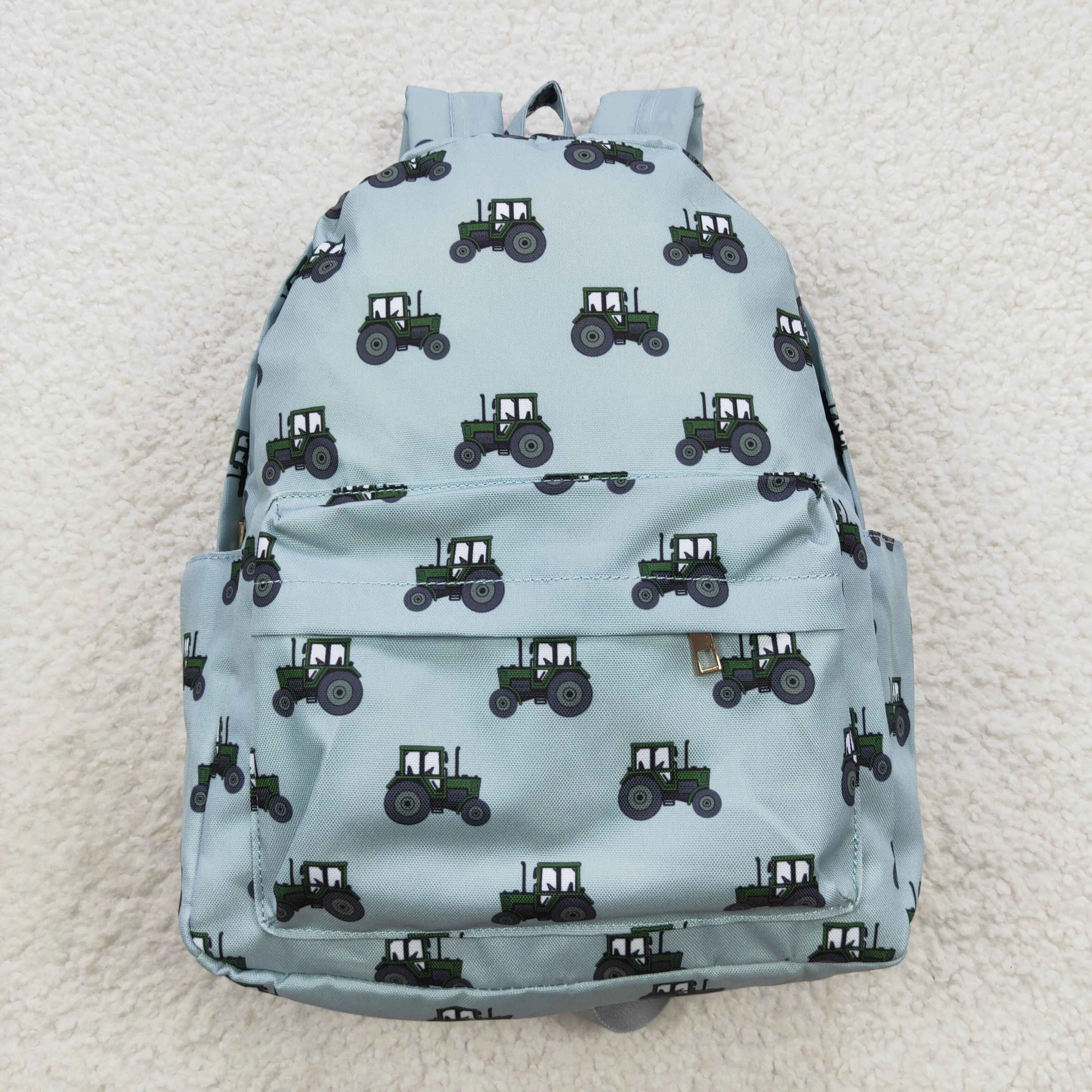 garm tractors print backpack blue bag BA0121