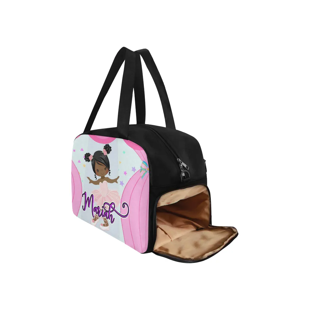 Girls Ballerina Tote Travel Duffle Bag