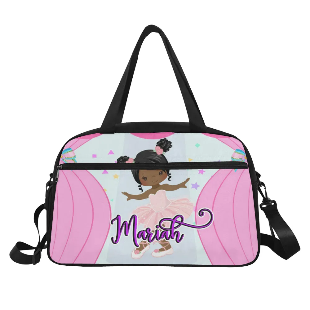 Girls Ballerina Tote Travel Duffle Bag