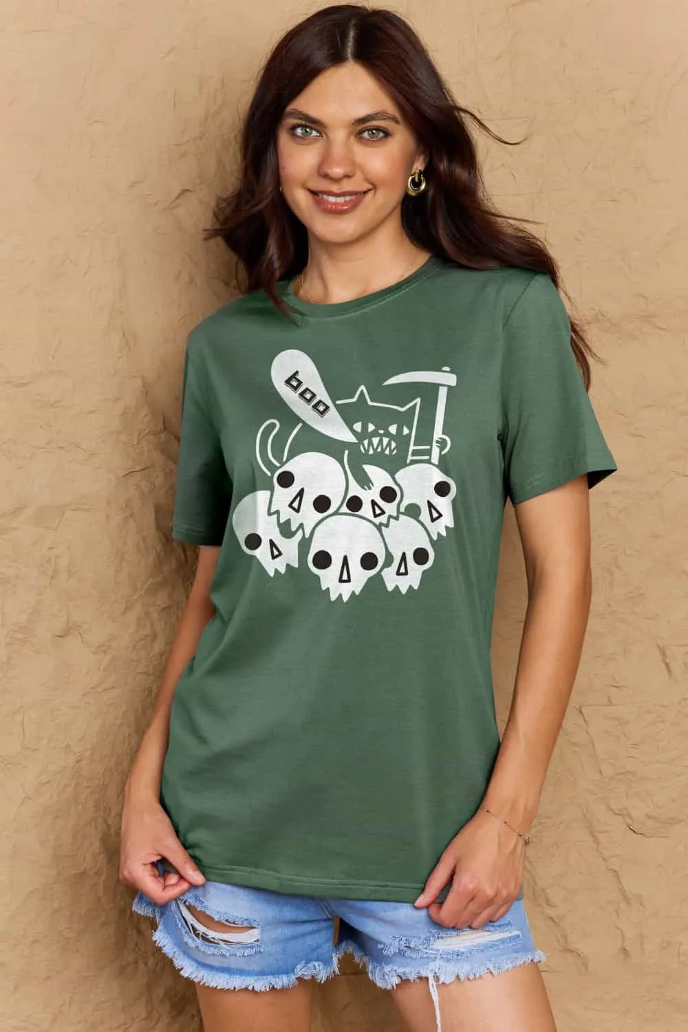 Graphic BOO Cotton T-Shirt