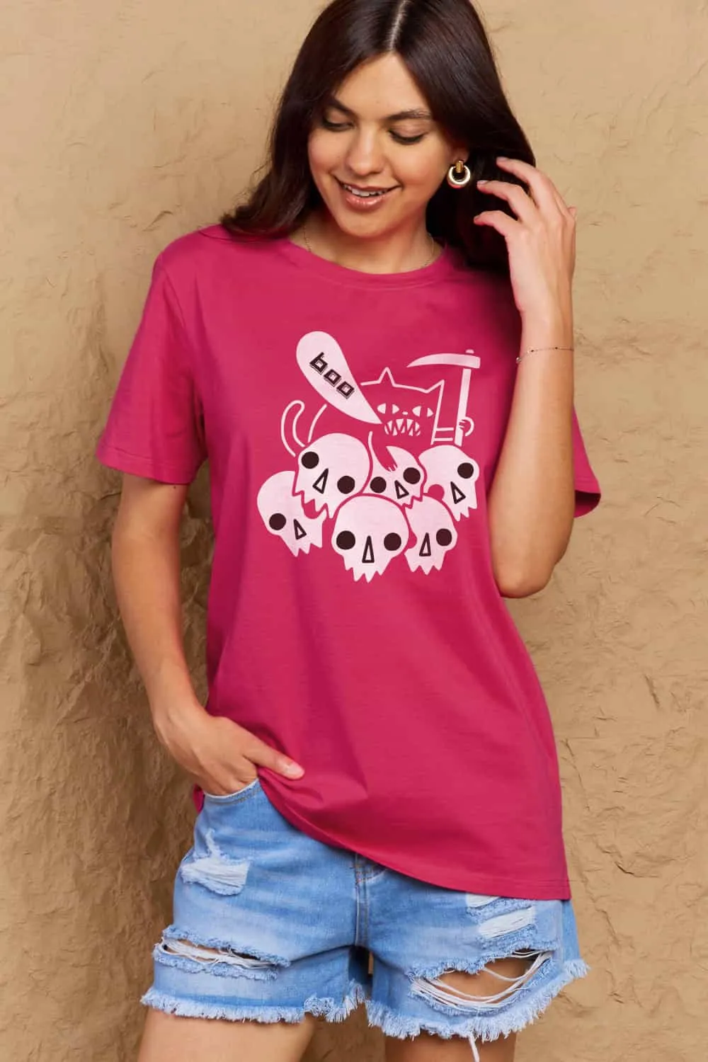 Graphic BOO Cotton T-Shirt