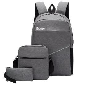 Grey 3 in 1 Laptop Backpack For Men & Women Without USB Port 2003