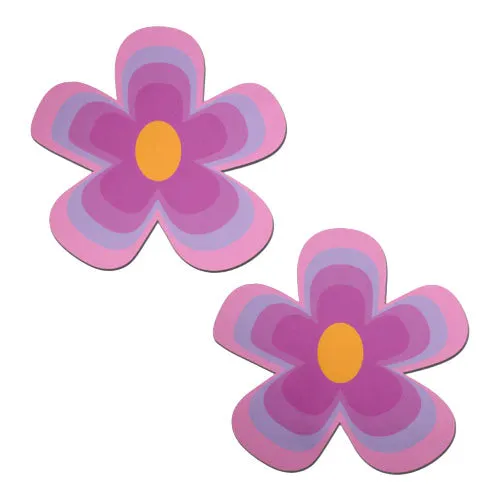 Groovy Flower Pasties in Peaceful Purples