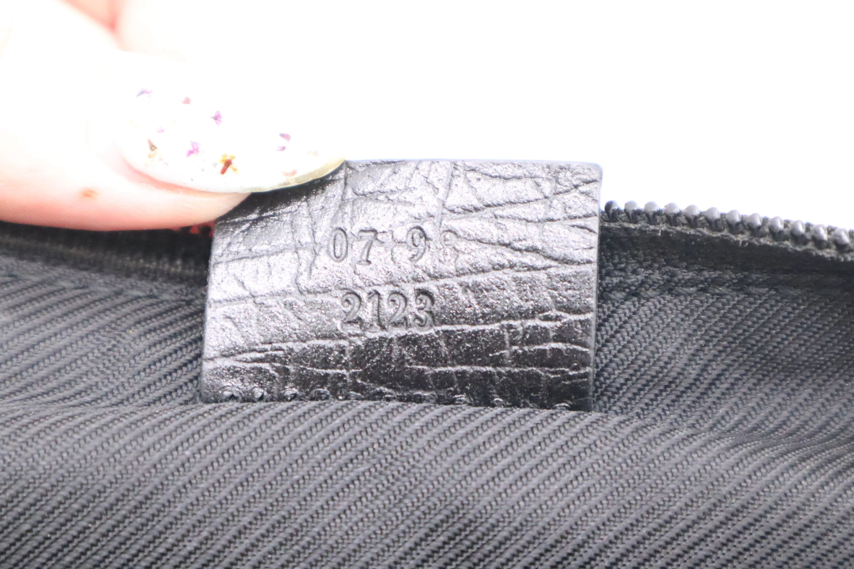 Gucci Boat Bag in GG Black Canvas