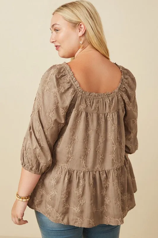 HAY103 - CURVY PUFF SLEEVE TOP