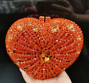 Heart of Hearts Studded Clutch Handbag