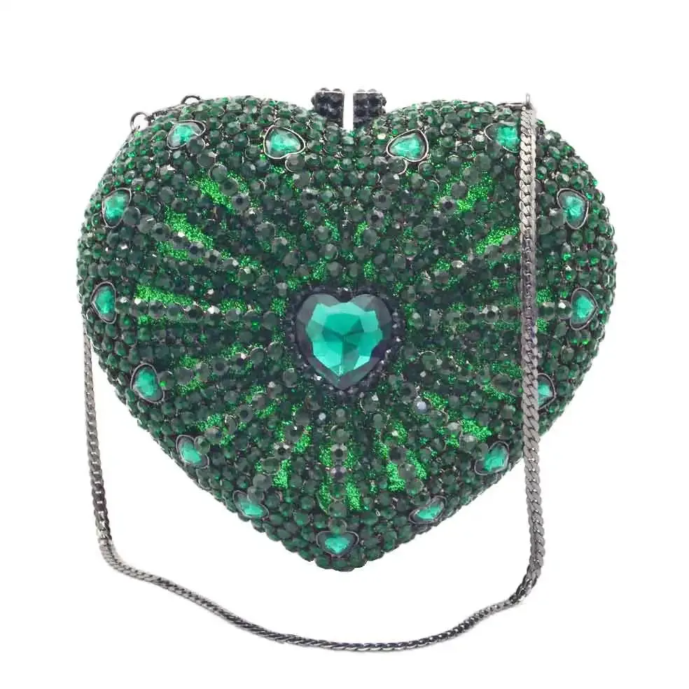 Heart of Hearts Studded Clutch Handbag