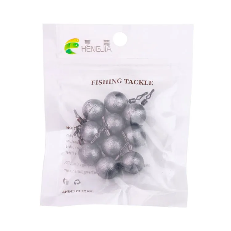 HENGJIA 10pcs/bag 14g Fishing Lead Pendant Sea Fishing Lua Spherical Spinning Biting Lead Fishing Gear