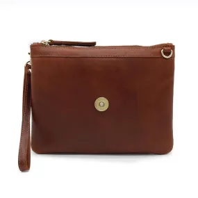 Hicks & Hides Charlton Cartridge Ladies Clutch Bag - Cognac