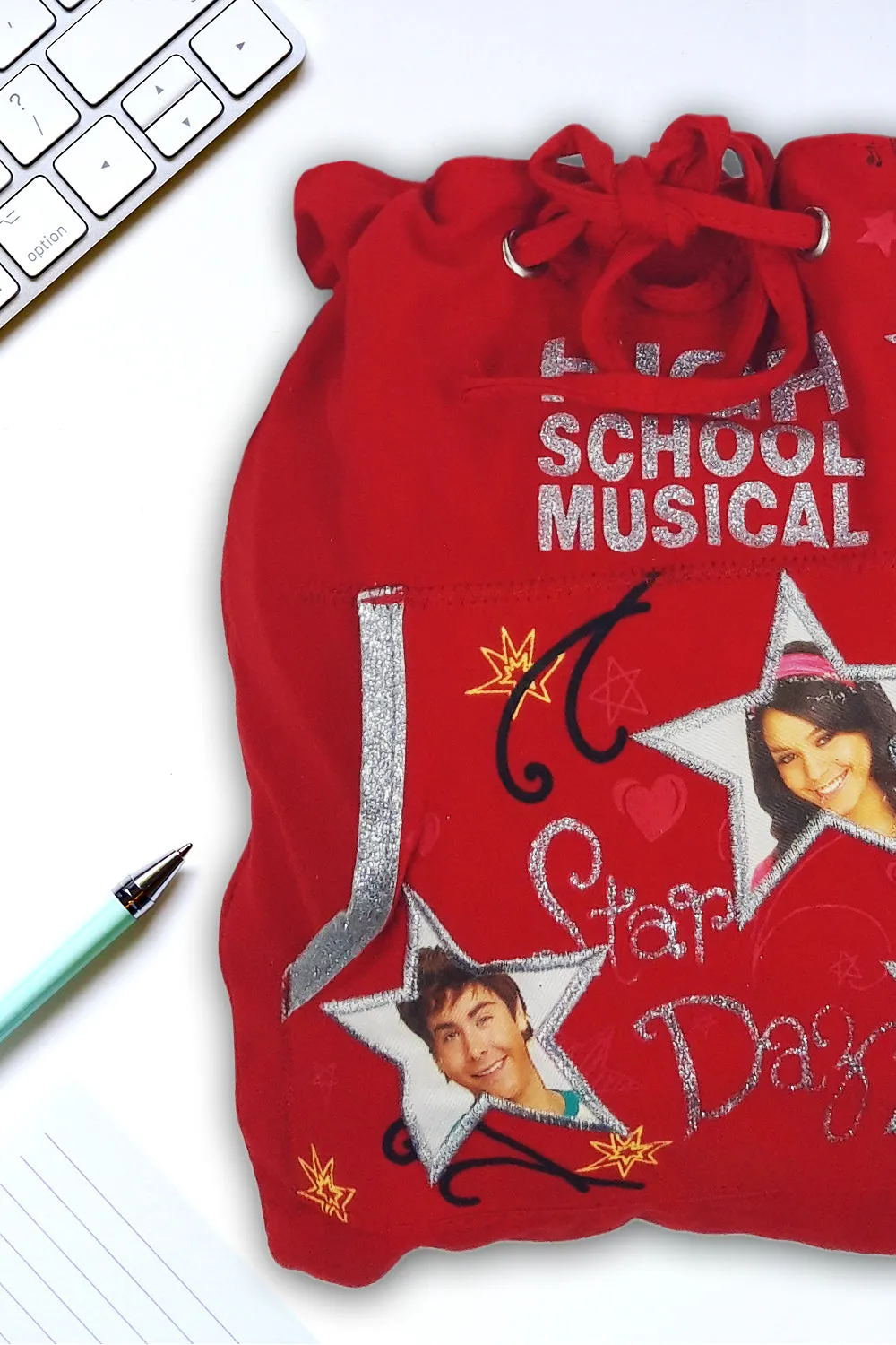 High School Musical Red Drawstring Bag