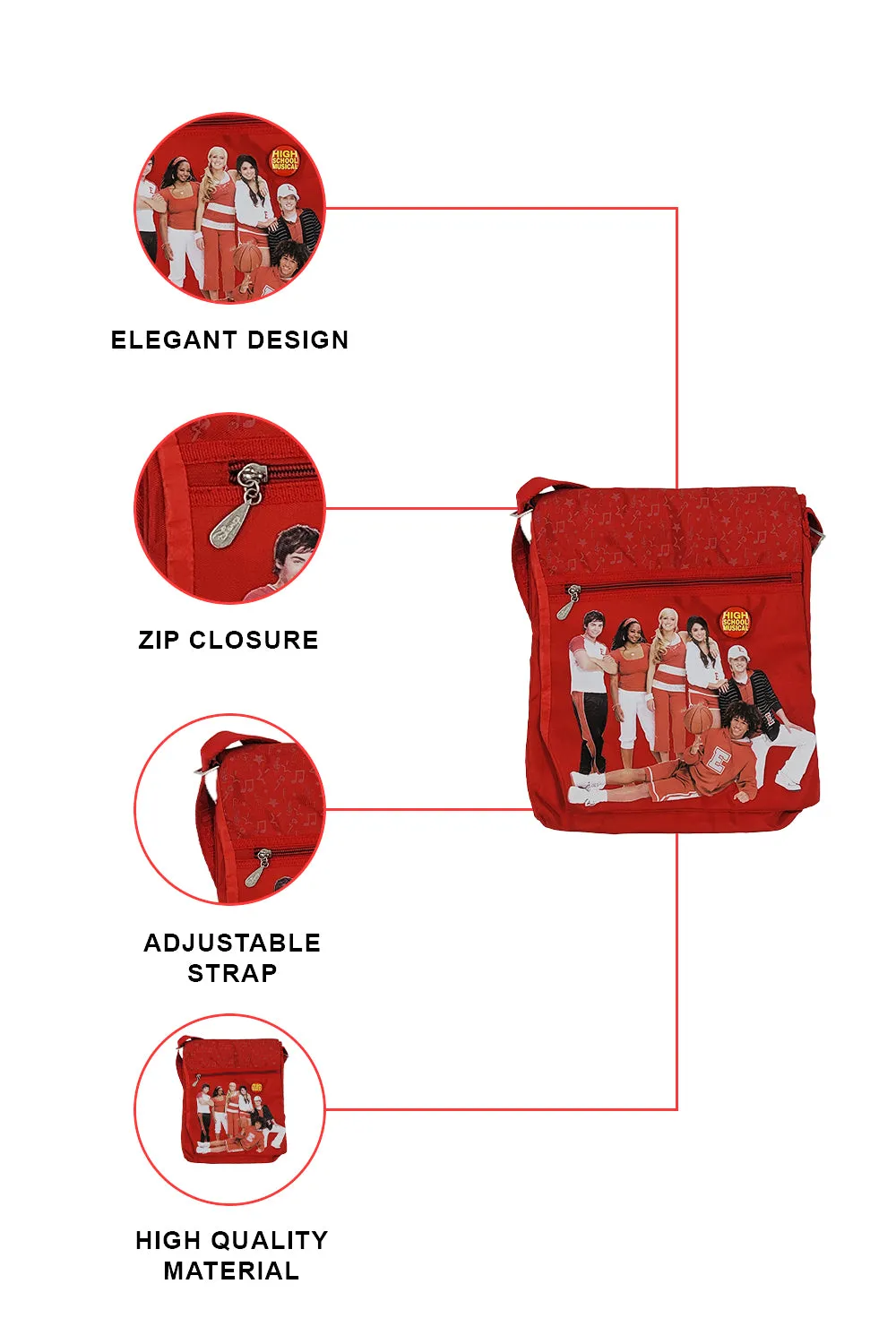 High School Musical Red Shoulder Bag