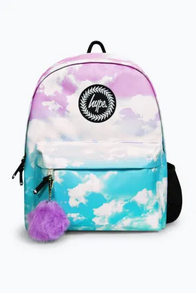 Hype Iconic Pink/Blue Cloud Fade Girls School Backpack