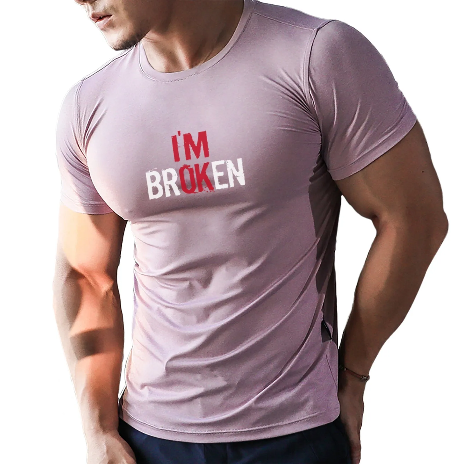 I'M BROKEN ACTIVE DRY-FIT MOISTURE WICKING GRAPHIC TEE