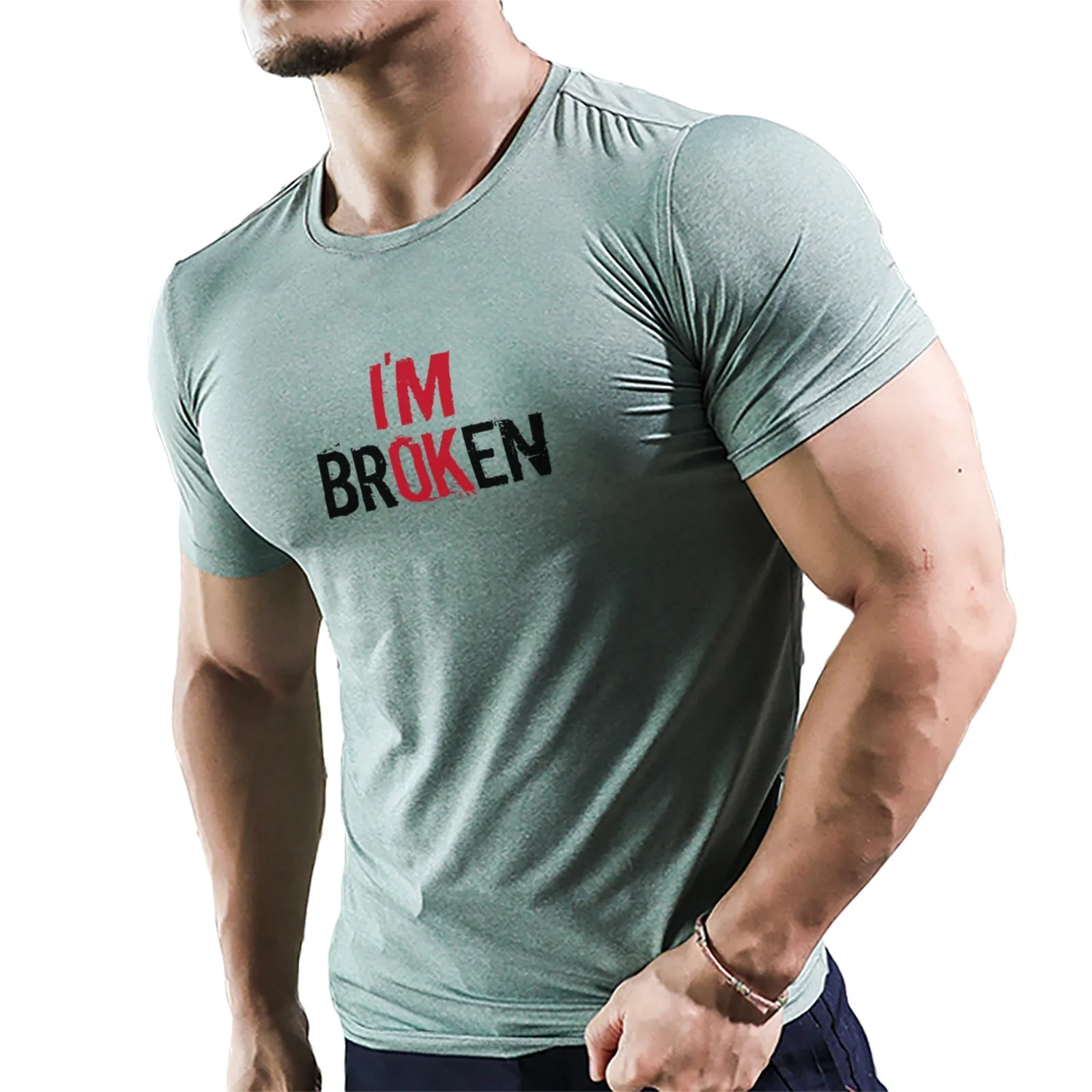 I'M BROKEN ACTIVE DRY-FIT MOISTURE WICKING GRAPHIC TEE