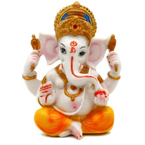 India Ganesh Statue Diwali Decor - Hindu Lord Ganesha Idol - Indian Meditation Temple Mandir Puja Items