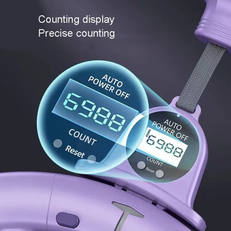 Intelligent Detachable Digital Display Counting Fitness Circle, Suitable Waist: 65-90cm Purple