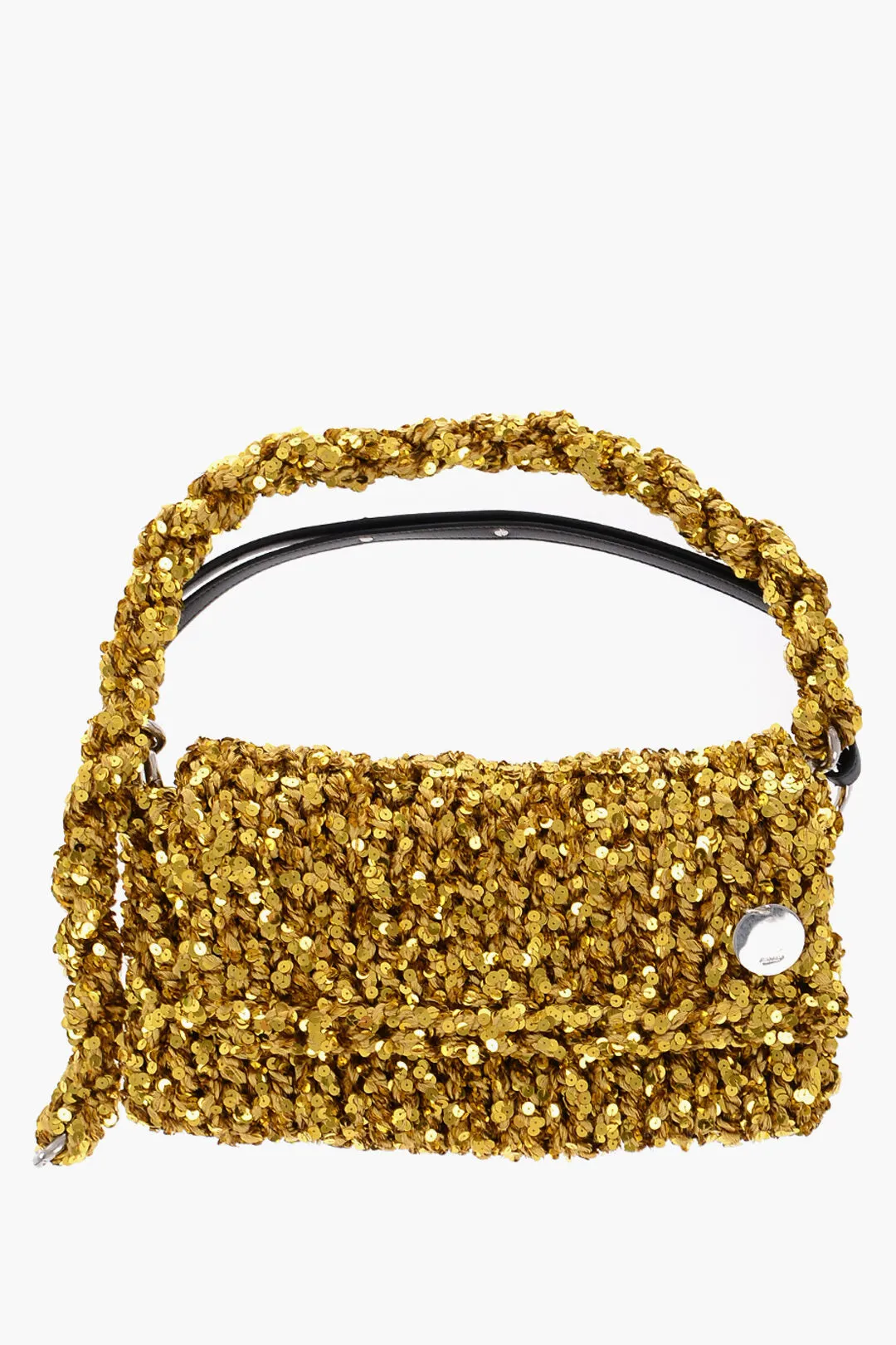 Jil Sander Knitted Shoulder Bag With Sequins