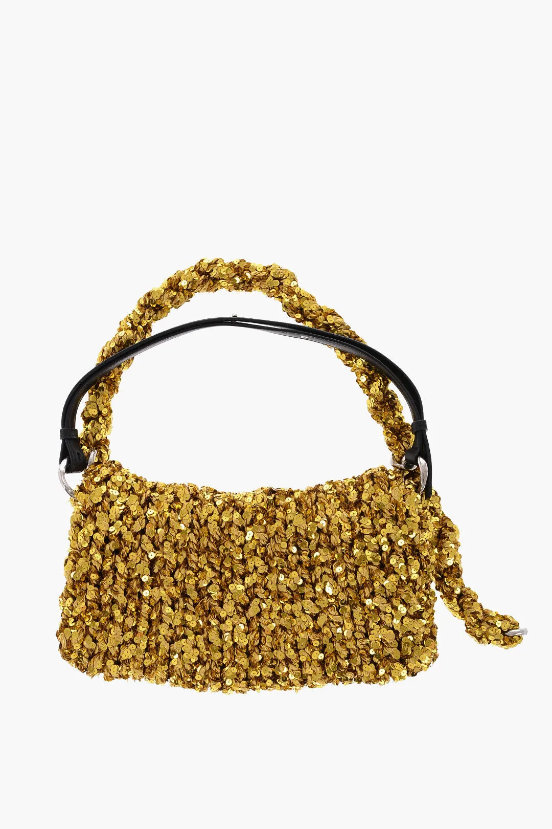 Jil Sander Knitted Shoulder Bag With Sequins