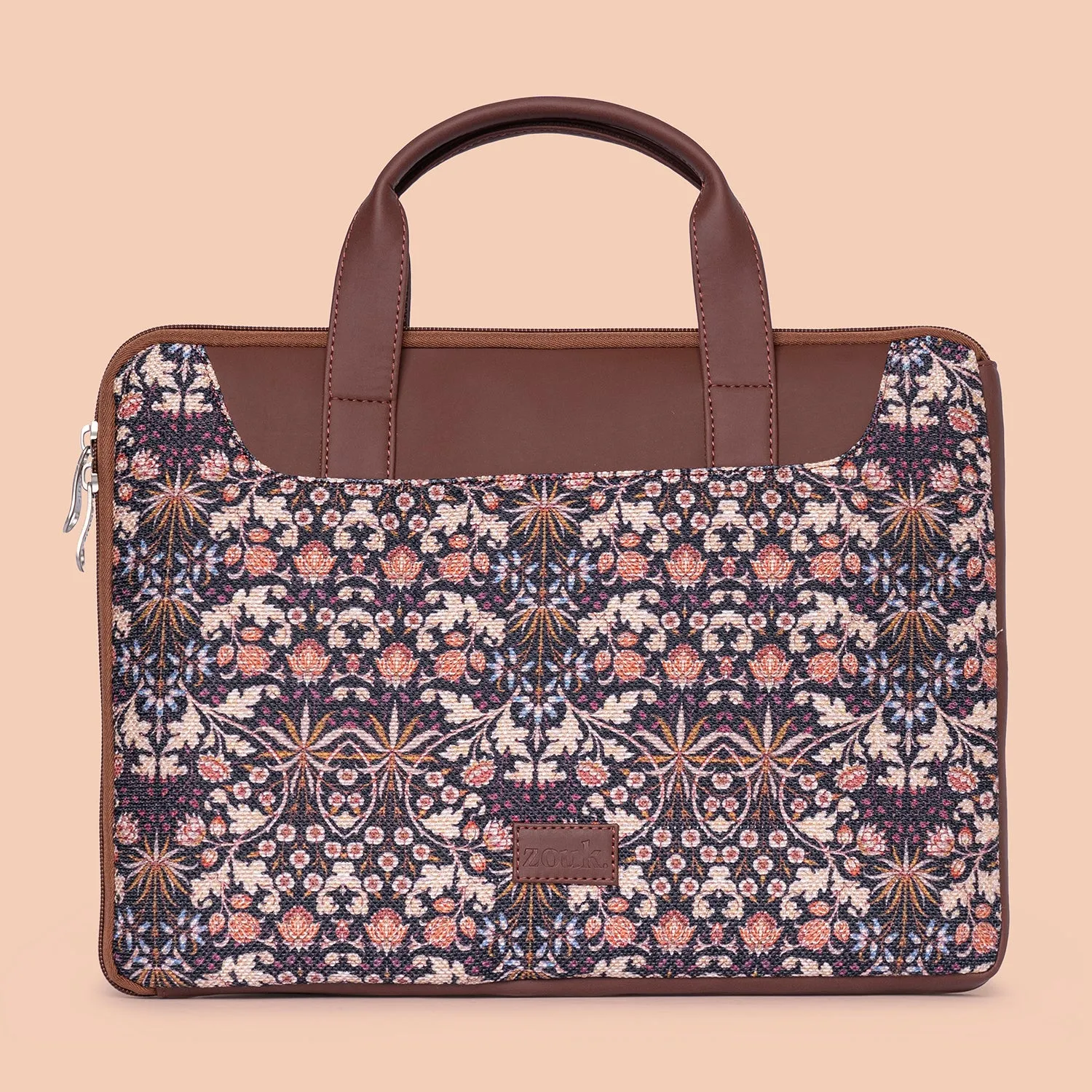 Kashmir Blooms L-Zippered Laptop Sleeve