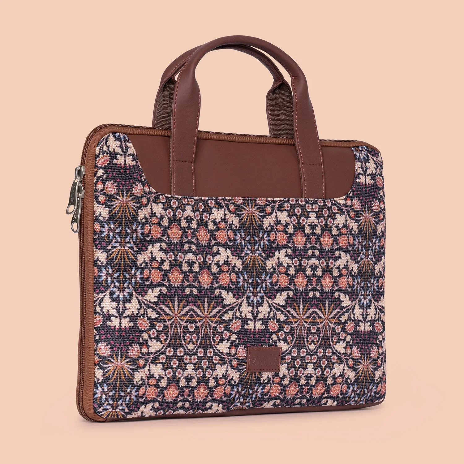 Kashmir Blooms L-Zippered Laptop Sleeve