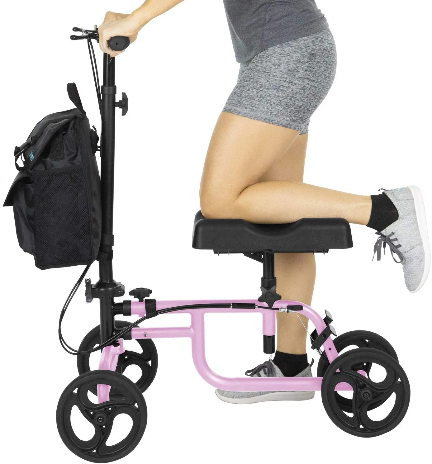 Knee Walker - Steerable Scooter For Broken Leg, Foot, Ankle Injuries - Kneeling Quad Roller Cart