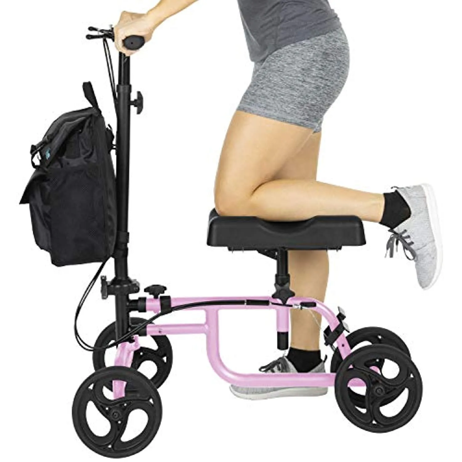 Knee Walker - Steerable Scooter For Broken Leg, Foot, Ankle Injuries - Kneeling Quad Roller Cart