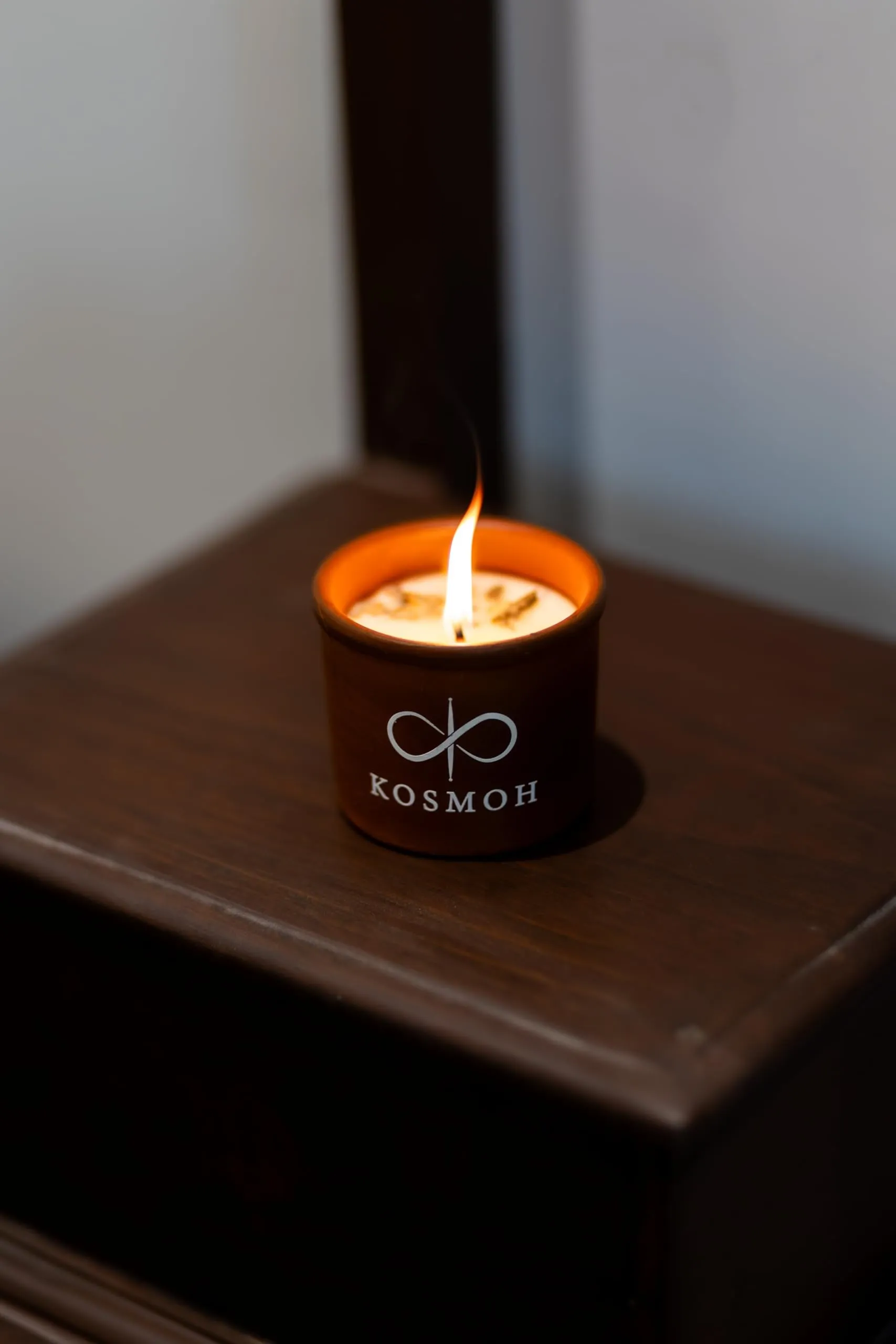 KOSMOH Organic Aroma Candles | 100% Soy Wax | 240 GMS Each | Pack of 3 | Terracotta Candle Jar| Aroma of Lavender Mogra & Sage Herbs | Premium Aromatherapy Votive Candles | Gift Set