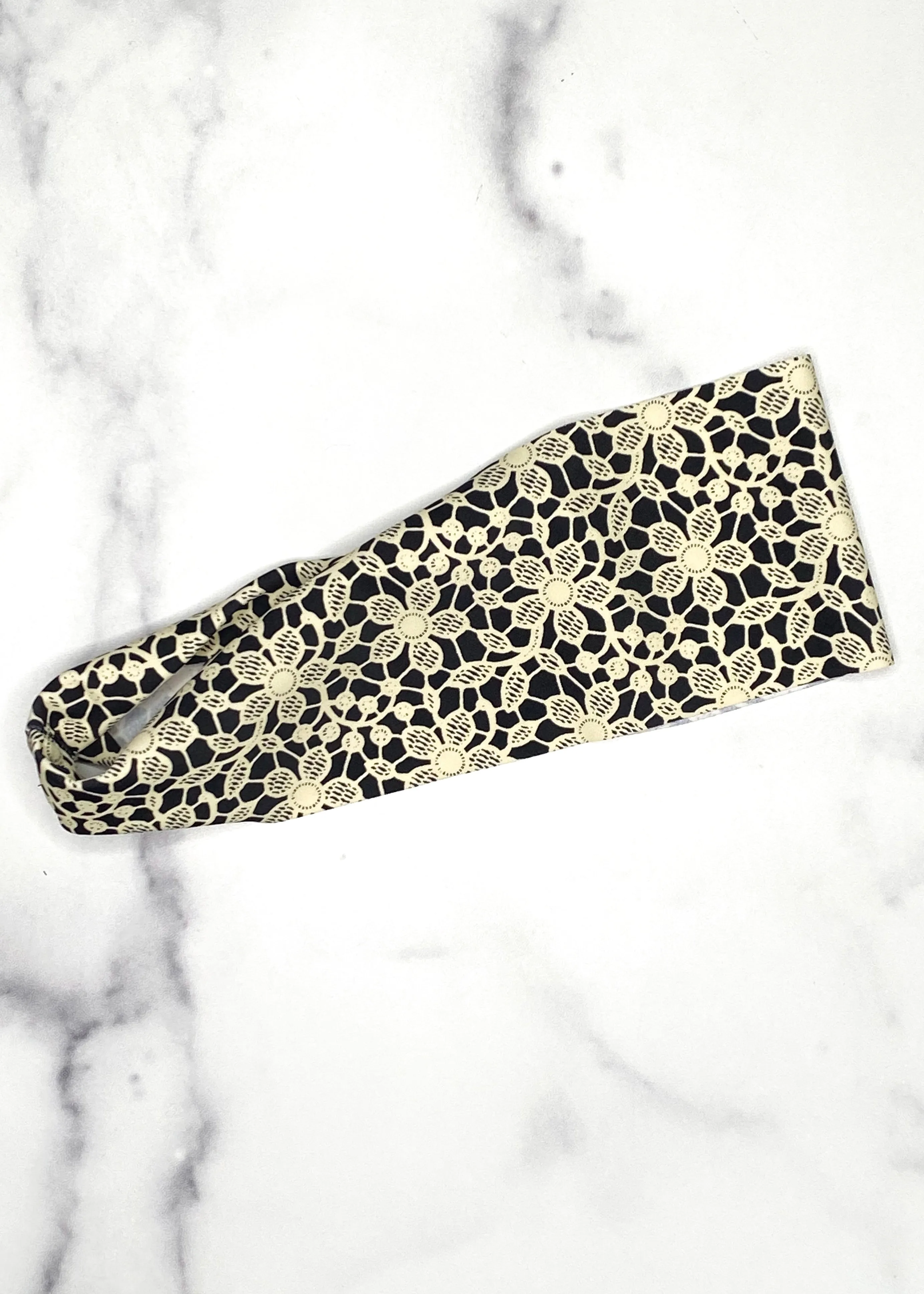 Lace Print Yoga Headband